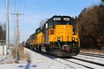 GDLK503 sits tied down at the south end of the siding